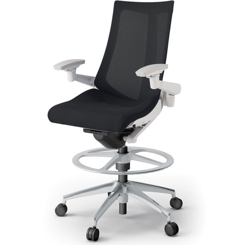 KG-477JVP-ZWT1 アクトチェア ハイポジションタイプ 可動肘 ランバーサポートなし アルミミラー脚 メッシュJV<配送時組立サービス付> 1台 イトーキ 【通販モノタロウ】