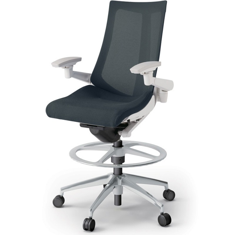 KG-477JVP-ZWW2 アクトチェア ハイポジションタイプ 可動肘 ランバーサポートなし アルミミラー脚 メッシュJV<配送時組立サービス付> 1台 イトーキ 【通販モノタロウ】