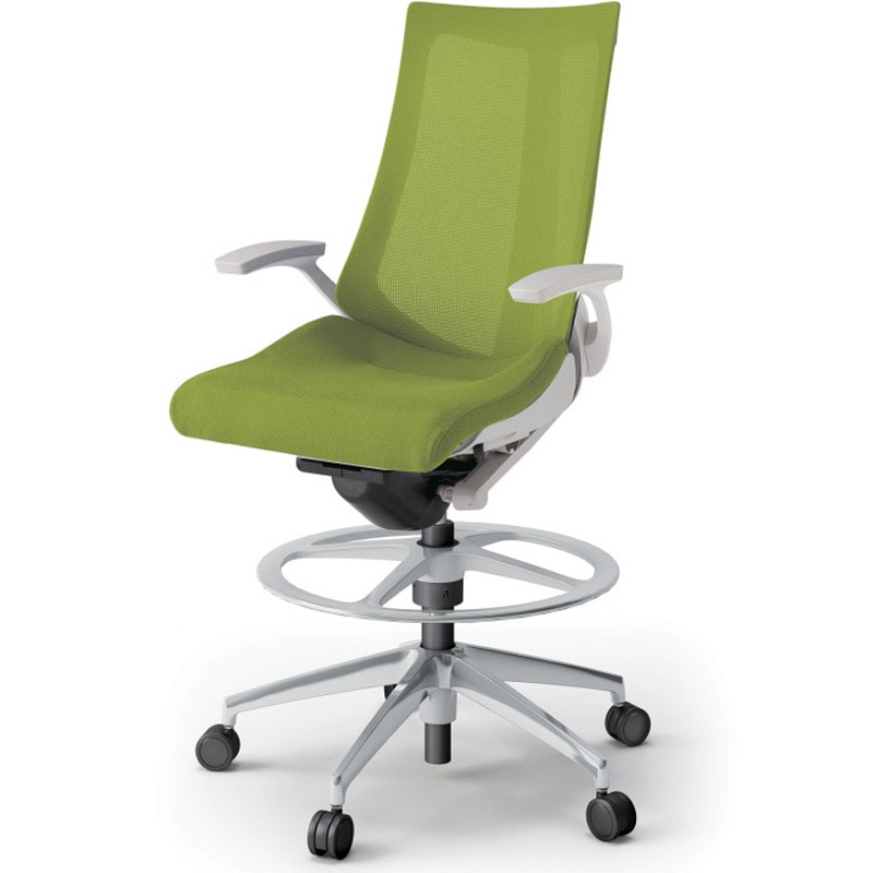 KG-475JVP-ZNQ6 アクトチェア ハイポジションタイプ 固定肘 ランバーサポートなし アルミミラー脚 メッシュJV<配送時組立サービス付> 1台 イトーキ 【通販モノタロウ】