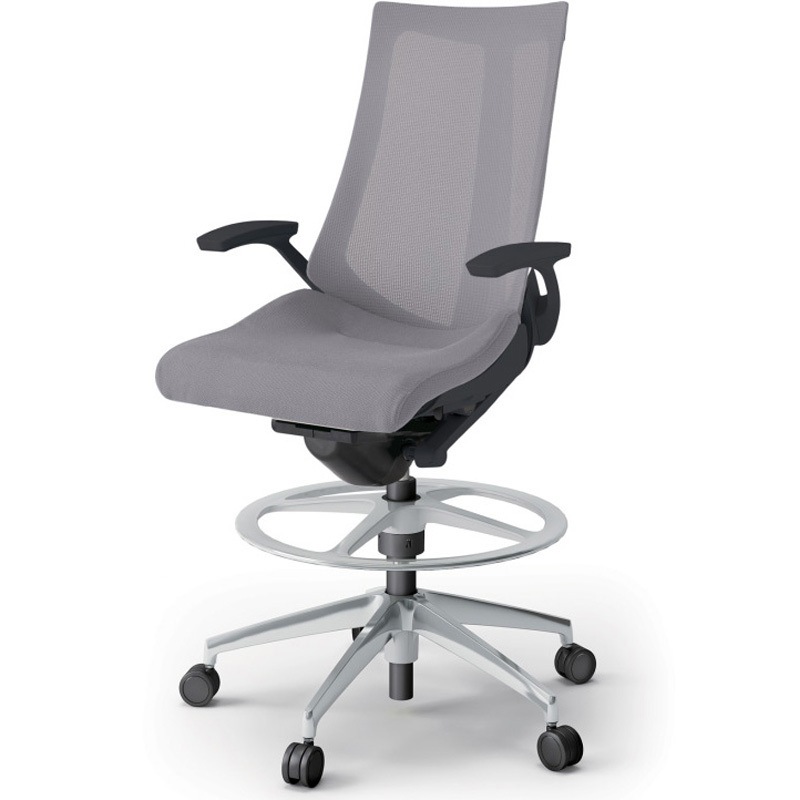 KG-475JVP-ZTW6 アクトチェア ハイポジションタイプ 固定肘 ランバーサポートなし アルミミラー脚 メッシュJV<配送時組立サービス付> 1台 イトーキ 【通販モノタロウ】