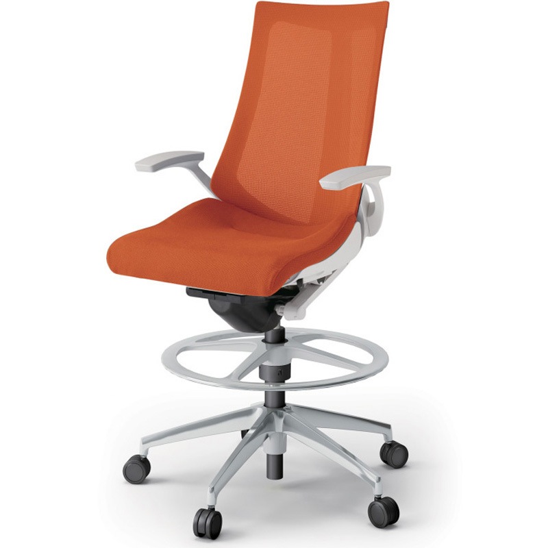 KG-475JVP-ZWD3 アクトチェア ハイポジションタイプ 固定肘 ランバーサポートなし アルミミラー脚 メッシュJV<配送時組立サービス付> 1台 イトーキ 【通販モノタロウ】