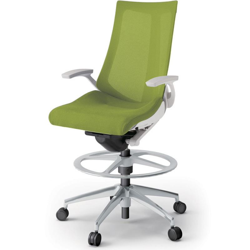 KG-475JVP-ZWQ6 アクトチェア ハイポジションタイプ 固定肘 ランバーサポートなし アルミミラー脚 メッシュJV<配送時組立サービス付> 1台 イトーキ 【通販モノタロウ】