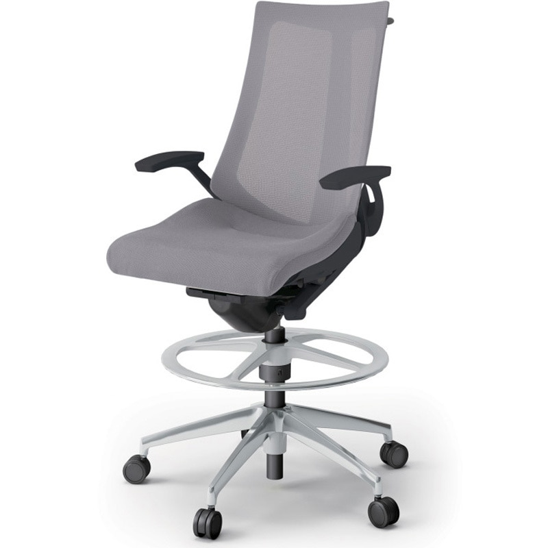 KG-475JVHP-ZTW6 アクトチェア ハイポジションタイプ 固定肘 ハンガー ランバーサポートなし アルミミラー脚 メッシュJV<配送時組立サービス付> 1台 イトーキ 【通販モノタロウ】