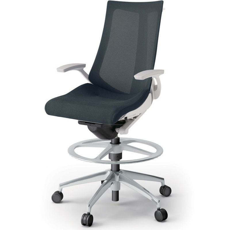 KG-475JVHP-ZWW2 アクトチェア ハイポジションタイプ 固定肘 ハンガー ランバーサポートなし アルミミラー脚 メッシュJV<配送時組立サービス付> 1台 イトーキ 【通販モノタロウ】