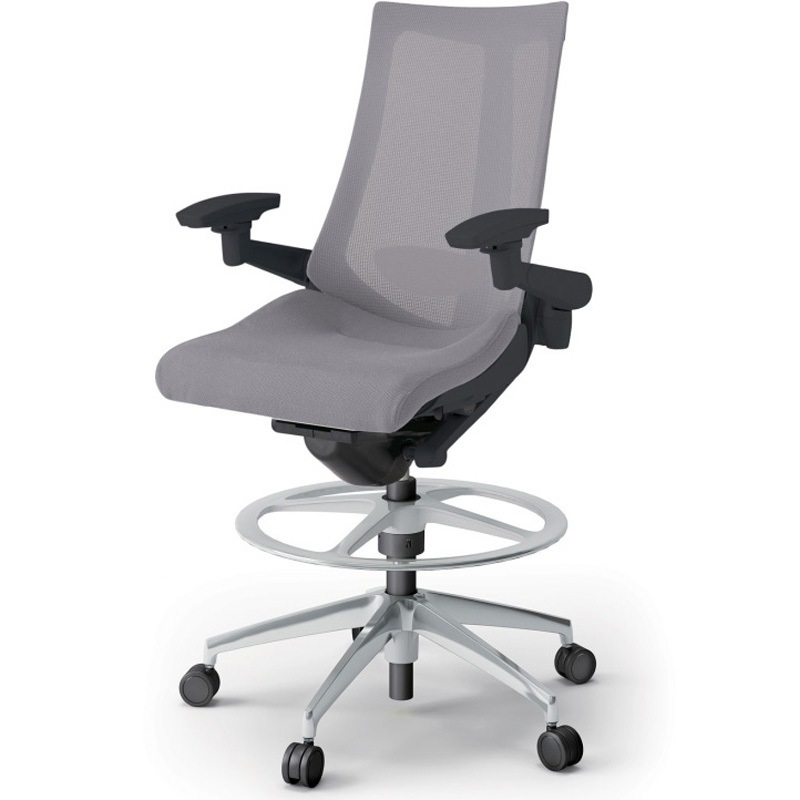 KG-457JVP-ZTW6 アクトチェア ハイポジションタイプ 可動肘 ランバーサポート付 アルミミラー脚 メッシュJV<配送時組立サービス付> 1台 イトーキ 【通販モノタロウ】 87,890円