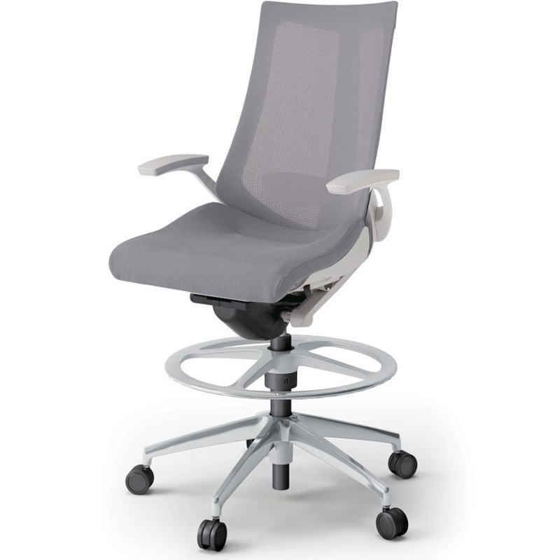 KG-455JVP-ZNW6 アクトチェア ハイポジションタイプ 固定肘 ランバーサポート付 アルミミラー脚 メッシュJV<配送時組立サービス付> 1台 イトーキ 【通販モノタロウ】 82,390円