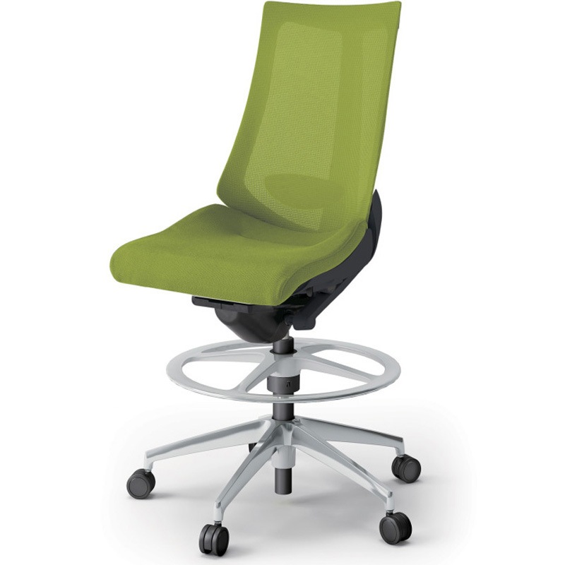 KG-450JVP-ZTQ6 アクトチェア ハイポジションタイプ 肘なし ランバーサポート付 アルミミラー脚 メッシュJV<配送時組立サービス付> 1台 イトーキ 【通販モノタロウ】