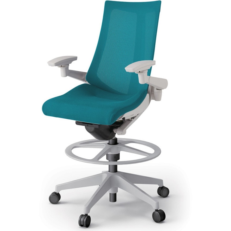 KG-477JVP-GNA3 アクトチェア ハイポジションタイプ 可動肘 ランバーサポートなし 樹脂脚 メッシュJV<配送時組立サービス付> 1台 イトーキ 【通販モノタロウ】