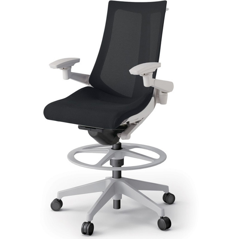 KG-477JVHP-GNT1 アクトチェア ハイポジションタイプ 可動肘 ハンガー ランバーサポートなし 樹脂脚 メッシュJV<配送時組立サービス付> 1台 イトーキ 【通販モノタロウ】