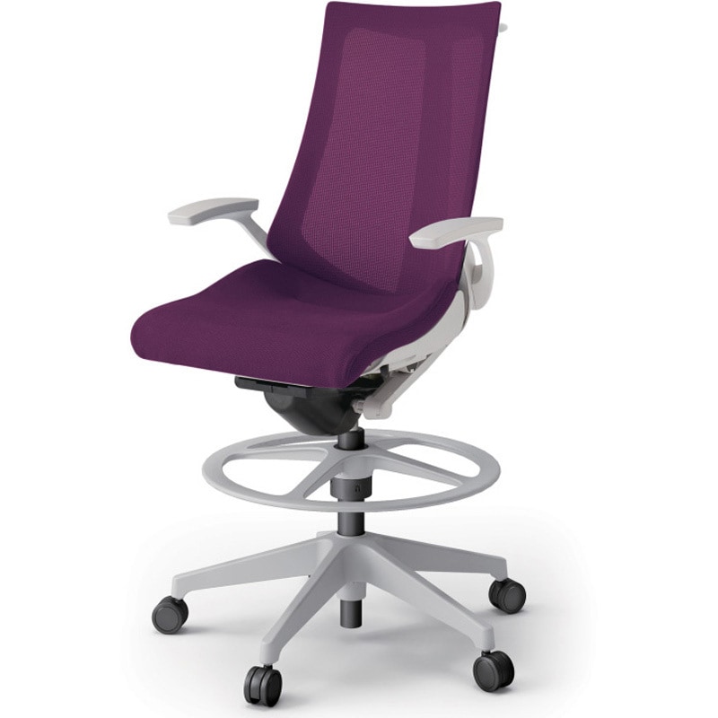 KG-475JVHP-GNX7 アクトチェア ハイポジションタイプ 固定肘 ハンガー ランバーサポートなし 樹脂脚 メッシュJV<配送時組立サービス付> 1台 イトーキ 【通販モノタロウ】