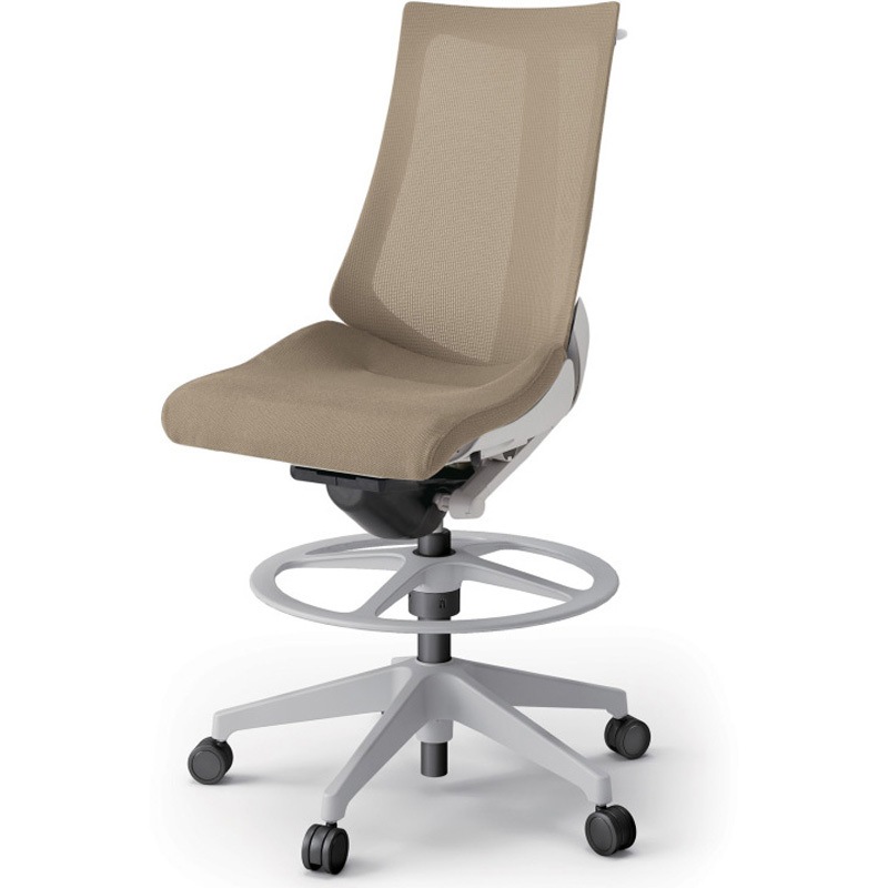 KG-470JVHP-GNY3 アクトチェア ハイポジションタイプ 肘なし ハンガー ランバーサポートなし 樹脂脚 メッシュJV<配送時組立サービス付> 1台 イトーキ 【通販モノタロウ】