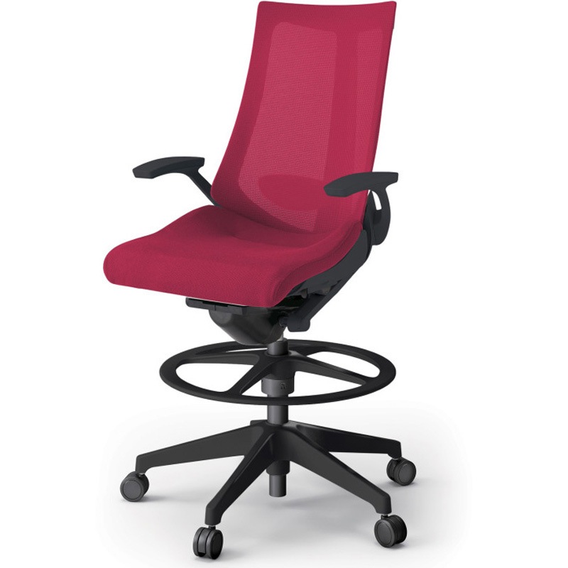 KG-455JVP-T1M4 アクトチェア ハイポジションタイプ 固定肘 ランバーサポート付 樹脂脚 メッシュJV<配送時組立サービス付> 1台 イトーキ 【通販モノタロウ】