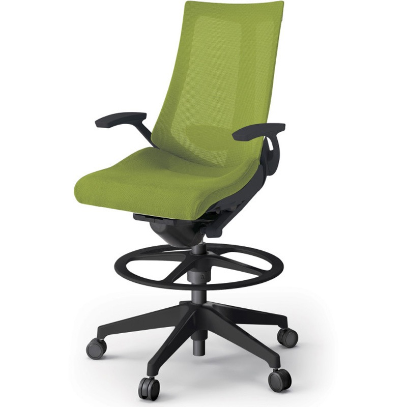 KG-455JVP-T1Q6 アクトチェア ハイポジションタイプ 固定肘 ランバーサポート付 樹脂脚 メッシュJV<配送時組立サービス付> 1台 イトーキ 【通販モノタロウ】