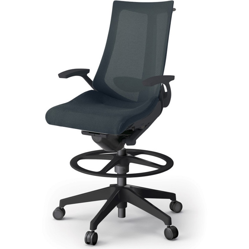 KG-455JVHP-T1W2 アクトチェア ハイポジションタイプ 固定肘 ハンガー ランバーサポート付 樹脂脚 メッシュJV<配送時組立サービス付> 1台 イトーキ 【通販モノタロウ】