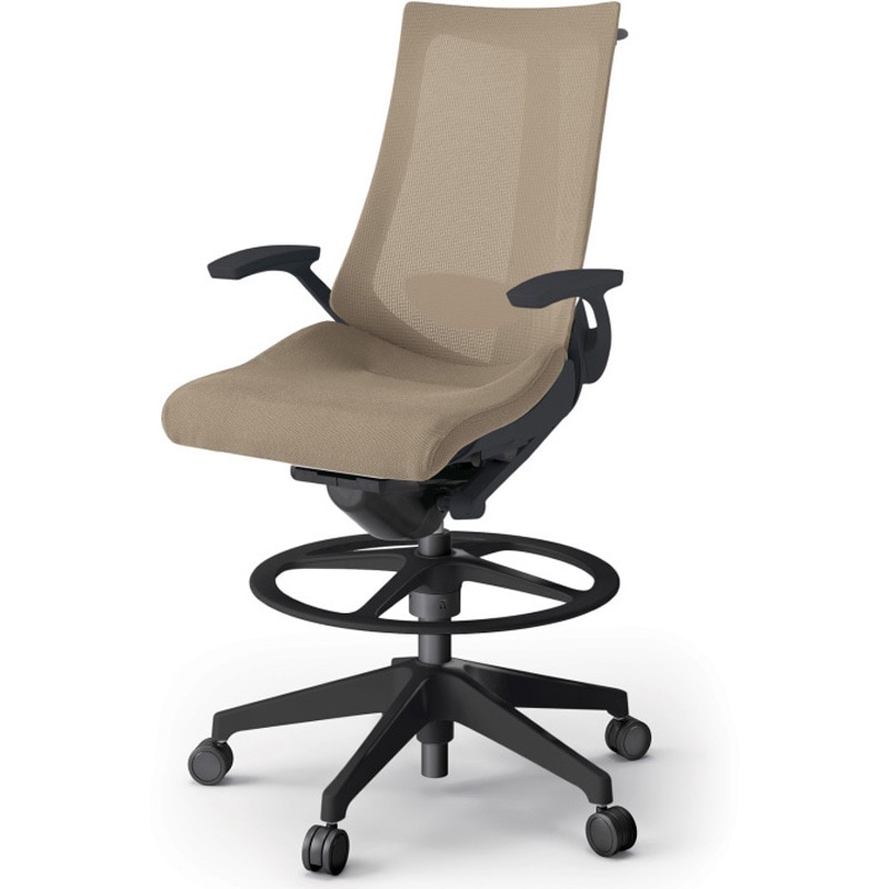 KG-455JVHP-T1Y3 アクトチェア ハイポジションタイプ 固定肘 ハンガー ランバーサポート付 樹脂脚 メッシュJV<配送時組立サービス付> 1台 イトーキ 【通販モノタロウ】