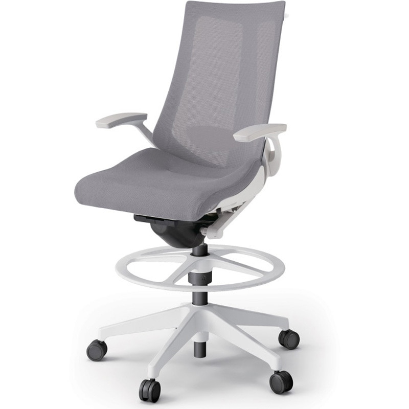 KG-455JVHP-W9W6 アクトチェア ハイポジションタイプ 固定肘 ハンガー ランバーサポート付 樹脂脚 メッシュJV<配送時組立サービス付> 1台 イトーキ 【通販モノタロウ】