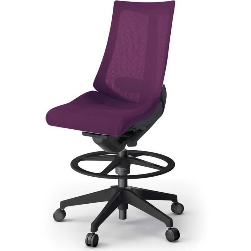 KG-450JVP-T1X7 アクトチェア ハイポジションタイプ 肘なし ランバーサポート付 樹脂脚 メッシュJV<配送時組立サービス付> 1台 イトーキ 【通販モノタロウ】