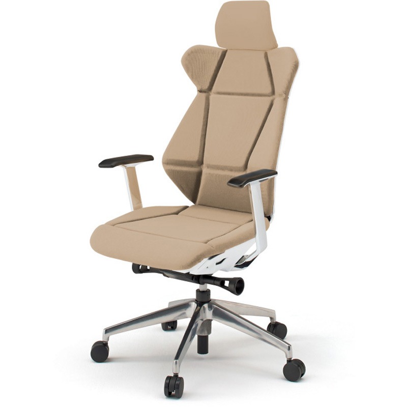 KF-855GC-ZWY3 フリップフラップチェア エクストラハイバック 固定肘 ランバーサポート付 アルミミラー脚<配送時組立サービス付> 1台 イトーキ 【通販モノタロウ】