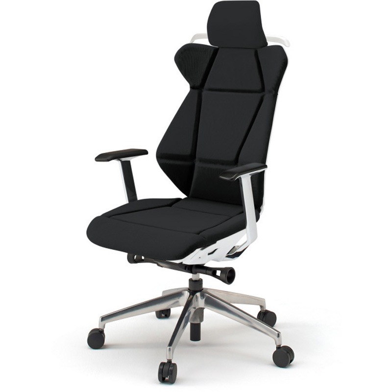 KF-855GCH-ZWT1 フリップフラップチェア エクストラハイバック 固定肘 ハンガー ランバーサポート付 アルミミラー脚<配送時組立サービス付> 1台 イトーキ 【通販モノタロウ】 109,890円