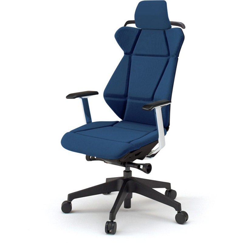 KF-855GCH-TTB2 フリップフラップチェア エクストラハイバック 固定肘 ハンガー ランバーサポート付 樹脂脚<配送時組立サービス付> 1台 イトーキ 【通販モノタロウ】