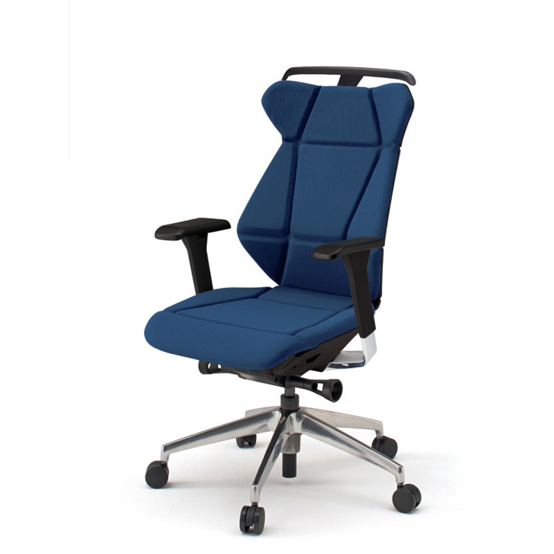 KF-867GCH-ZTB2 フリップフラップチェア 可動肘 ハンガー ランバーサポート付 アルミミラー脚<配送時組立サービス付> 1台 イトーキ 【通販モノタロウ】