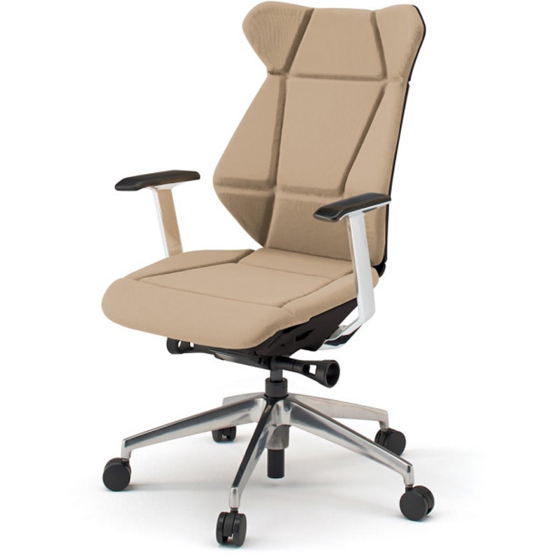 KF-865GC-ZTY3 フリップフラップチェア 固定肘 ランバーサポート付 アルミミラー脚<配送時組立サービス付> 1台 イトーキ 【通販モノタロウ】