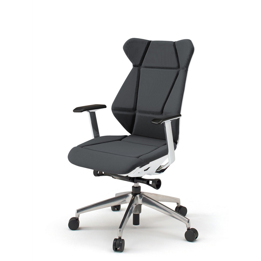 KF-865GC-ZWW2 フリップフラップチェア 固定肘 ランバーサポート付 アルミミラー脚<配送時組立サービス付> 1台 イトーキ 【通販モノタロウ】