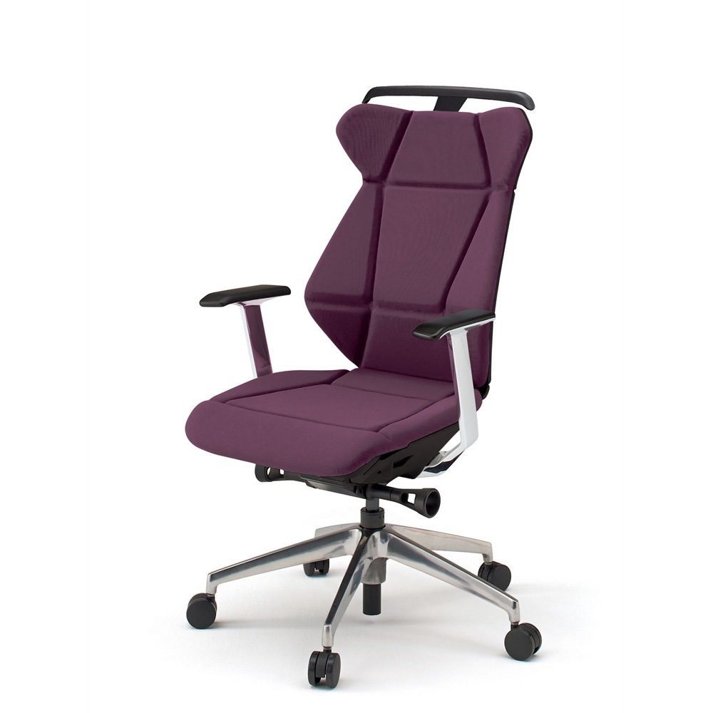 KF-865GCH-ZTX7 フリップフラップチェア 固定肘 ハンガー ランバーサポート付 アルミミラー脚<配送時組立サービス付> 1台 イトーキ 【通販モノタロウ】
