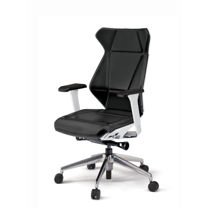 KF-867DG-ZWT1 フリップフラップチェア 可動肘 ランバーサポート付 ビニールレザーDG アルミミラー脚 ナイロンキャスター<配送時組立サービス付> 1台 イトーキ 【通販モノタロウ】