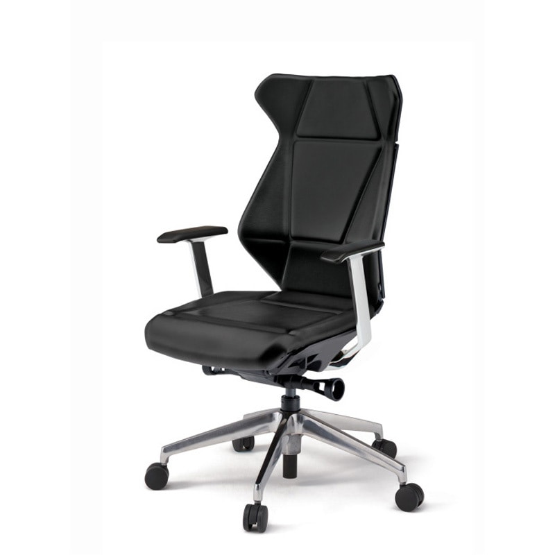 KF-865DG-ZTT1 フリップフラップチェア 固定肘 ランバーサポート付 ビニールレザーDG アルミミラー脚 ナイロンキャスター<配送時組立サービス付> 1台 イトーキ 【通販モノタロウ】