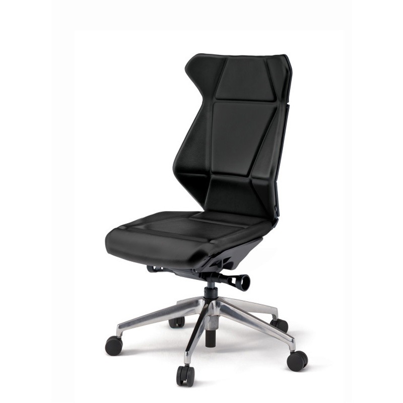 KF860DGM-ZTT1 フリップフラップチェア 肘なし ランバーサポート付 ビニールレザーDG アルミミラー脚 ウレタンキャスター<配送時組立サービス付> 1台 イトーキ 【通販モノタロウ】