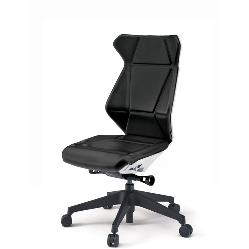 KF-860DG-TWT1 フリップフラップチェア 肘なし ランバーサポート付 ビニールレザーDG 樹脂脚 ナイロンキャスター<配送時組立サービス付> 1台 イトーキ 【通販モノタロウ】