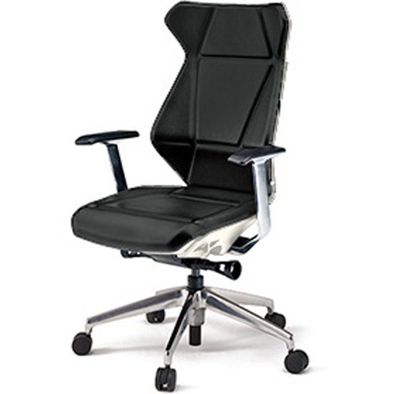KF-835DG-ZWT1 フリップフラップチェア 固定肘 ランバーサポートなし ビニールレザーDG アルミミラー脚 ナイロンキャスター<配送時組立サービス付> 1台 イトーキ 【通販モノタロウ】