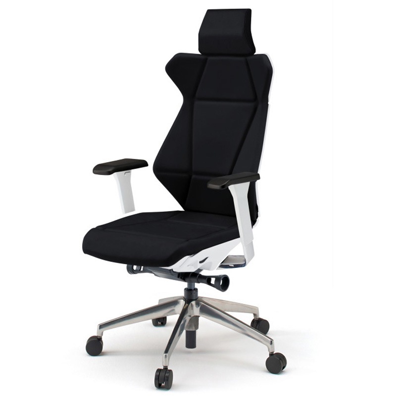 KF-827DE-ZWT1 フリップフラップチェア エクストラハイバック 可動肘 ランバーサポートなし ビニールレザーDE アルミミラー脚 ナイロンキャスター<配送時組立サービス付> 1台 イトーキ 【通販モノタロウ】