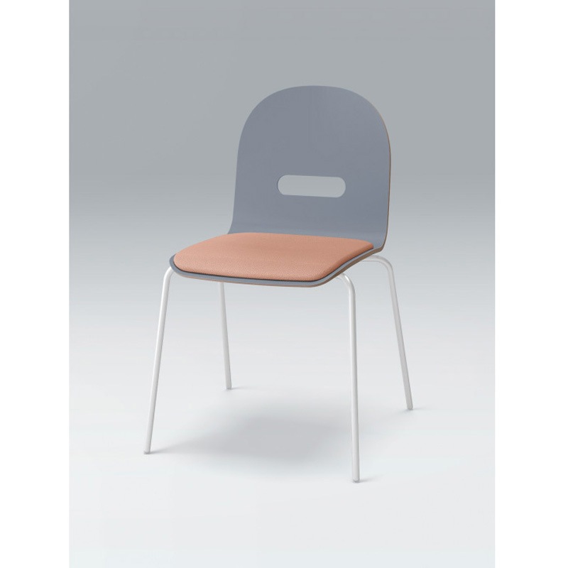 KJA-720C-GDM6 デコボコチェア decoタイプ(クッション付) 張地C<配送時組立サービス付> イトーキ ホワイト 高さ785mm幅495mm奥行510mm  KJA-720C-GDM6