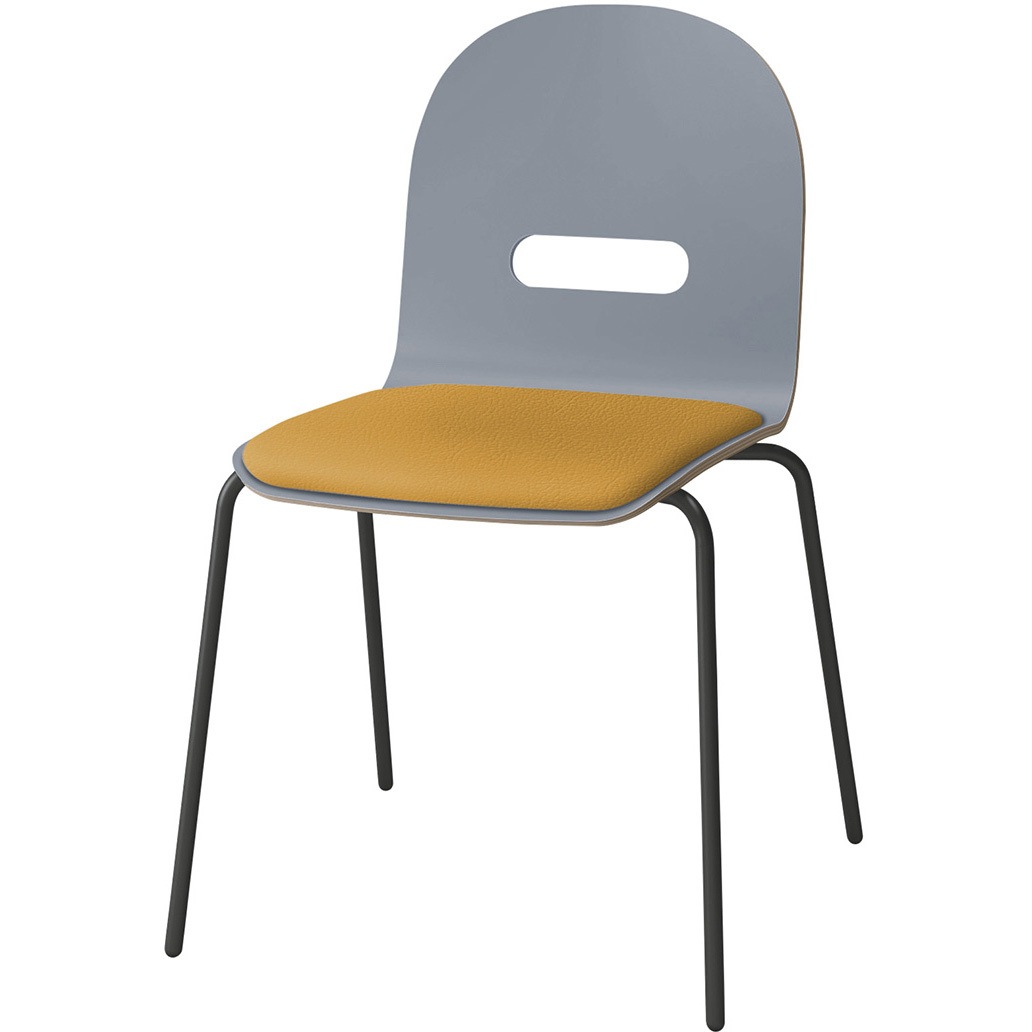 KJA-720DK-TDY8 デコボコチェア decoタイプ(クッション付) 張地DK<配送時組立サービス付> イトーキ ホワイト 高さ785mm幅495mm奥行510mm  KJA-720DK-TDY8