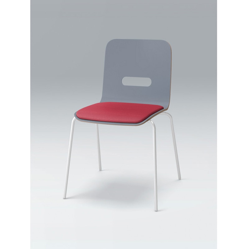 KJA-740C-GDR6 デコボコチェア flatタイプ(クッション付) 張地C<配送時組立サービス付> イトーキ ホワイト 高さ775mm幅495mm奥行510mm  KJA-740C-GDR6