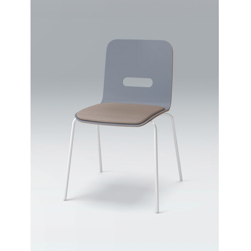 KJA-740C-GDY3 デコボコチェア flatタイプ(クッション付) 張地C<配送時組立サービス付> イトーキ ホワイト 高さ775mm幅495mm奥行510mm  KJA-740C-GDY3 26,995円