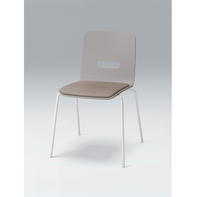 KJA-740C-GGY3 デコボコチェア flatタイプ(クッション付) 張地C<配送時組立サービス付> イトーキ ホワイト 高さ775mm幅495mm奥行510mm  KJA-740C-GGY3