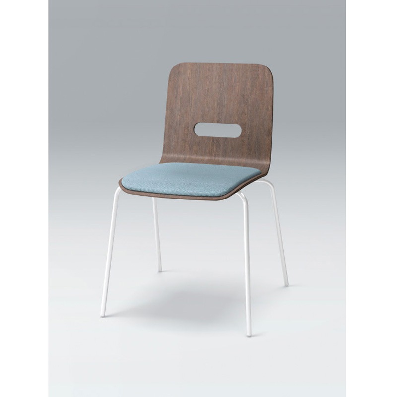 KJA-740C-GNS5 デコボコチェア flatタイプ(クッション付) 張地C<配送時組立サービス付> イトーキ ホワイト 高さ775mm幅495mm奥行510mm  KJA-740C-GNS5