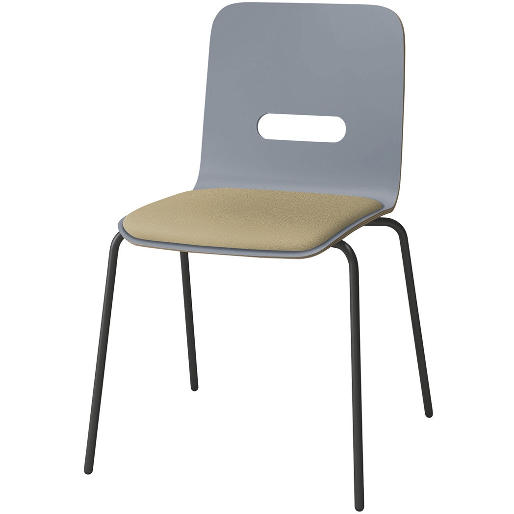 KJA-740DK-TDY3 デコボコチェア flatタイプ(クッション付) 張地DK<配送時組立サービス付> イトーキ ホワイト 高さ775mm幅495mm奥行510mm  KJA-740DK-TDY3