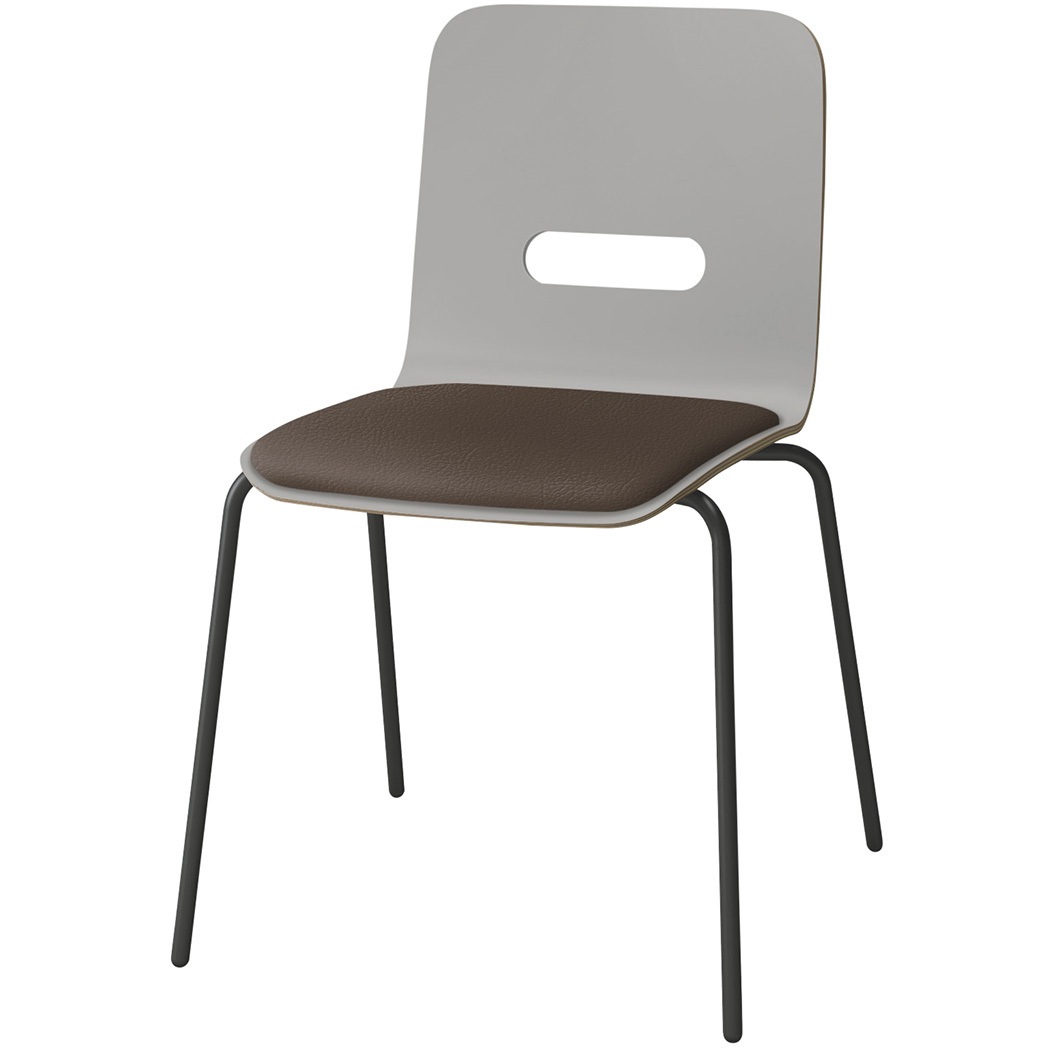 KJA-740DK-TGK1 デコボコチェア flatタイプ(クッション付) 張地DK<配送時組立サービス付> イトーキ ホワイト 高さ775mm幅495mm奥行510mm  KJA-740DK-TGK1