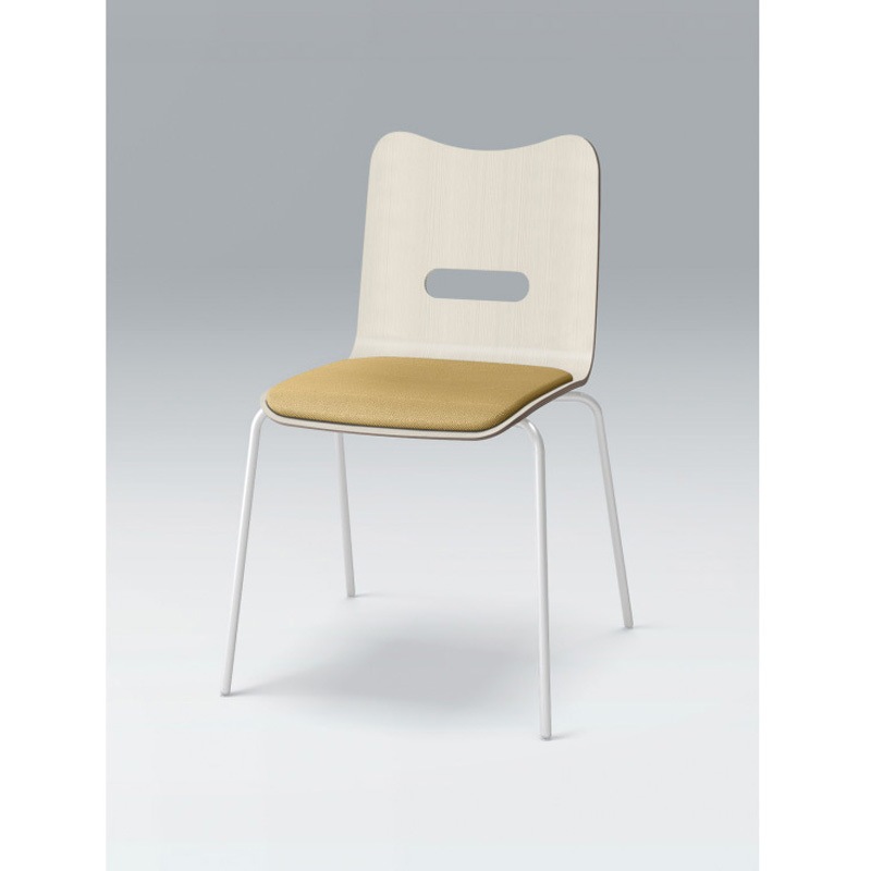 KJA-760C-GHY5 デコボコチェア bocoタイプ(クッション付) 張地C<配送時組立サービス付> イトーキ ホワイト 高さ785mm幅495mm奥行510mm  KJA-760C-GHY5