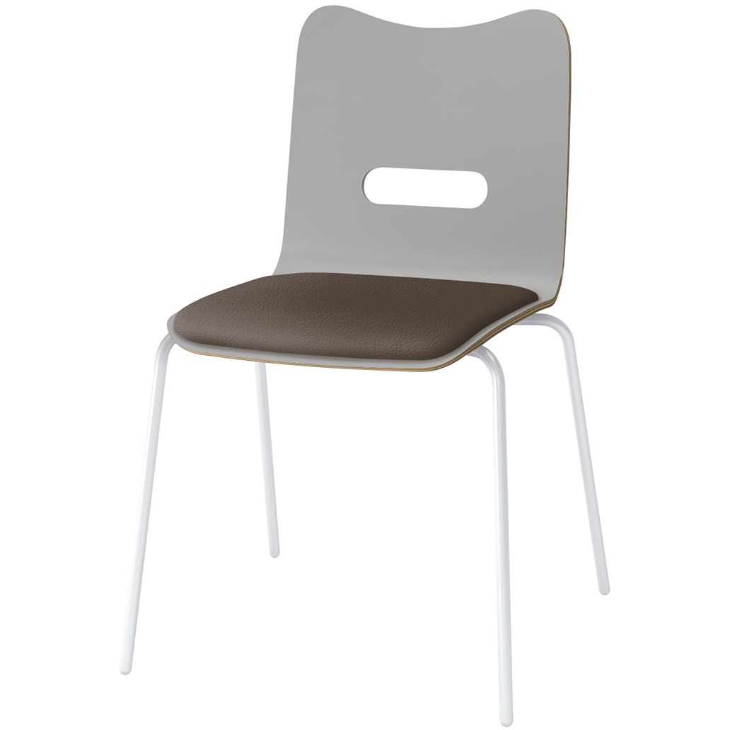 KJA-760DK-GGK1 デコボコチェア bocoタイプ(クッション付) 張地DK<配送時組立サービス付> イトーキ ホワイト 高さ785mm幅495mm奥行510mm  KJA-760DK-GGK1