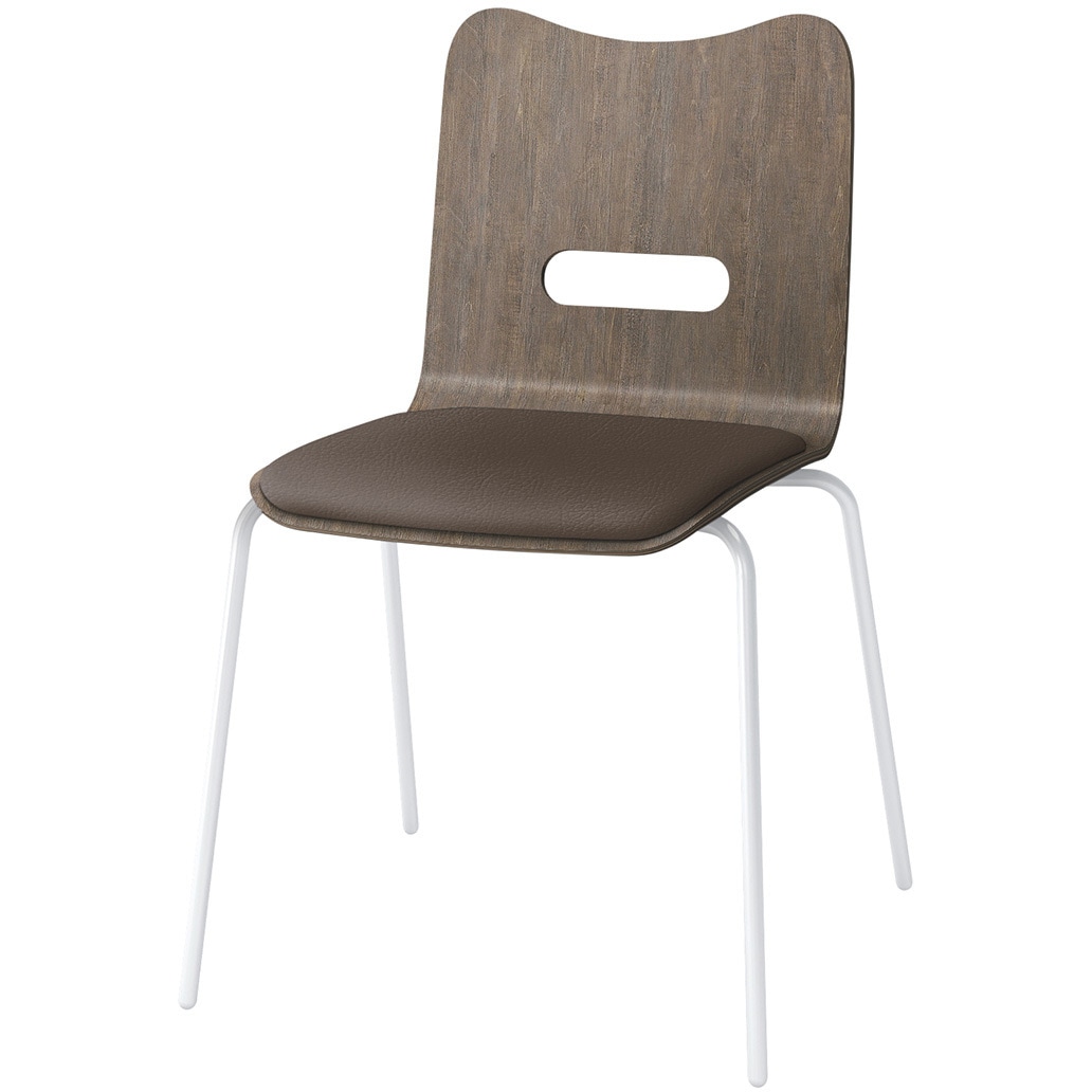 KJA-760DK-GNK1 デコボコチェア bocoタイプ(クッション付) 張地DK<配送時組立サービス付> イトーキ ホワイト 高さ785mm幅495mm奥行510mm  KJA-760DK-GNK1