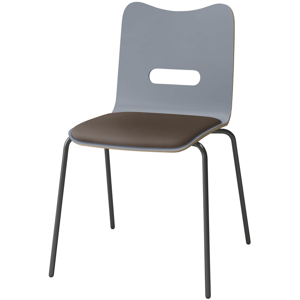 KJA-760DK-TDK1 デコボコチェア bocoタイプ(クッション付) 張地DK<配送時組立サービス付> イトーキ ホワイト 高さ785mm幅495mm奥行510mm  KJA-760DK-TDK1