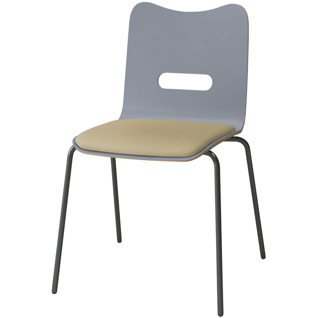 KJA-760DK-TDY3 デコボコチェア bocoタイプ(クッション付) 張地DK<配送時組立サービス付> イトーキ ホワイト 高さ785mm幅495mm奥行510mm  KJA-760DK-TDY3