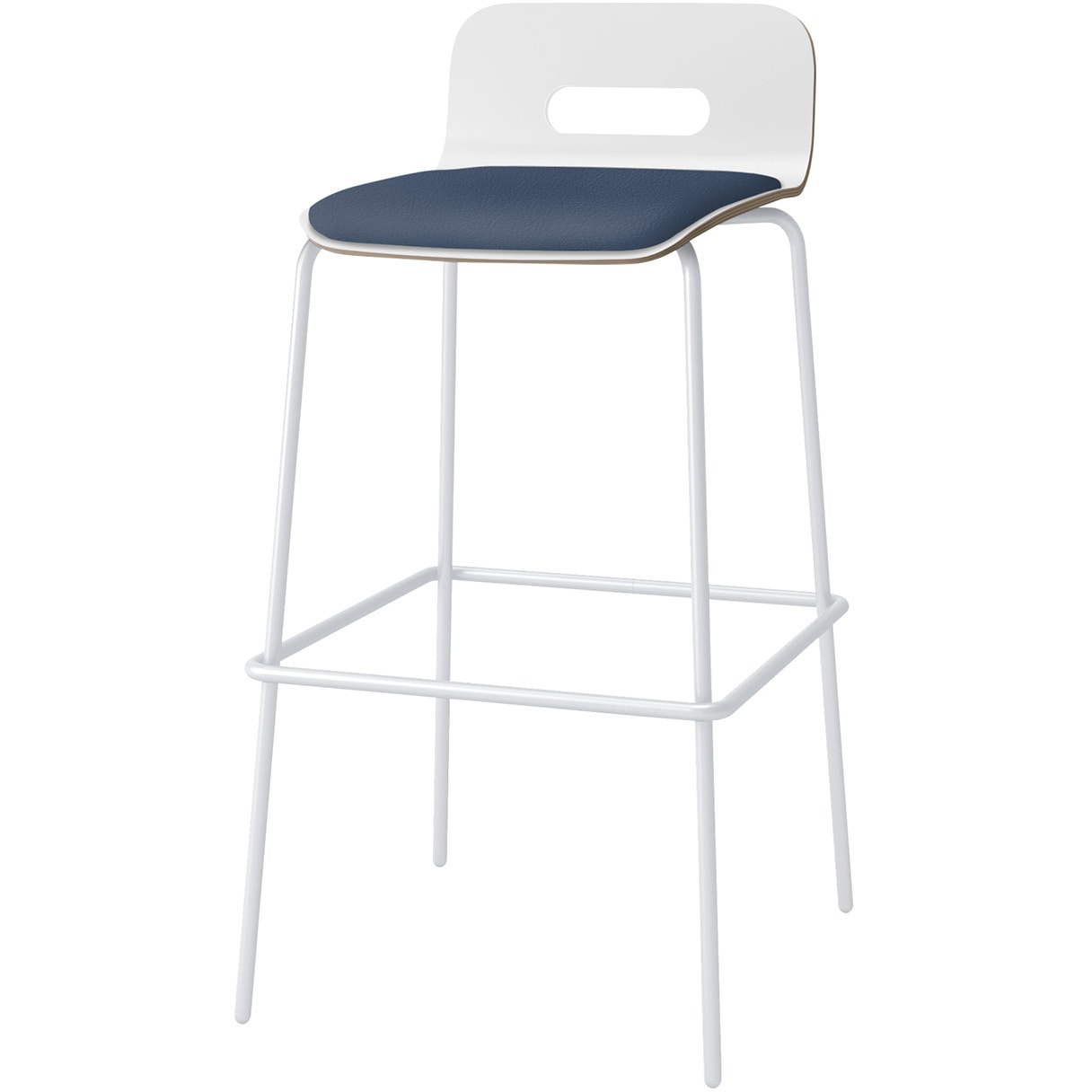 KJA-743DK-GWN2 デコボコチェア ハイチェア flatタイプ(クッション付) 張地DK<配送時組立サービス付> イトーキ 高さ940mm幅475mm奥行500mm  KJA-743DK-GWN2