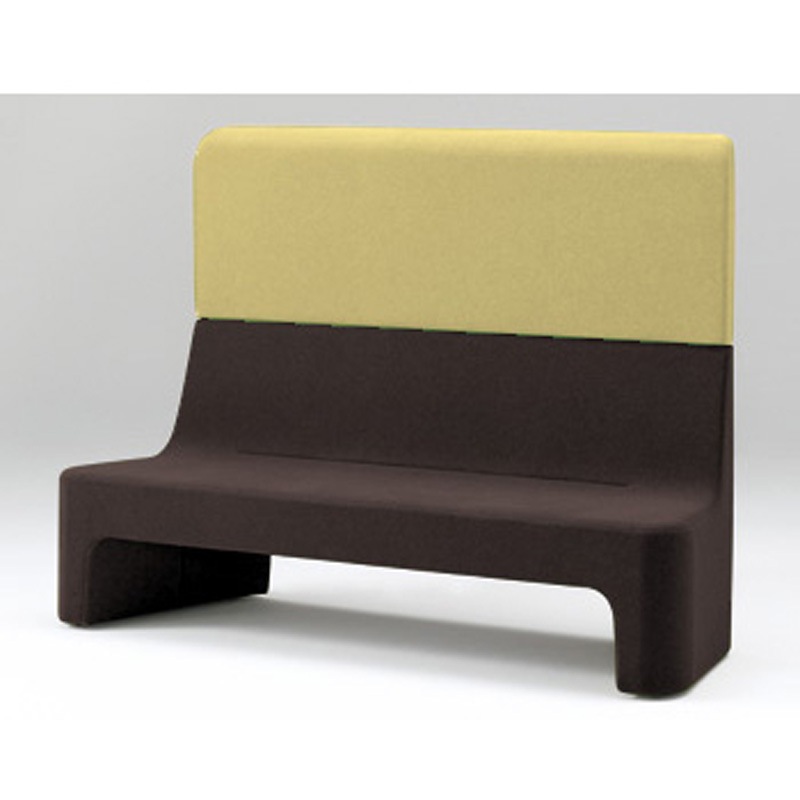 LAZ-233GZ-K1Y9 カコミ ハイバックソファ<配送時組立サービス付> イトーキ 高さ1330mm幅1910mm奥行605mm  LAZ-233GZ-K1Y9