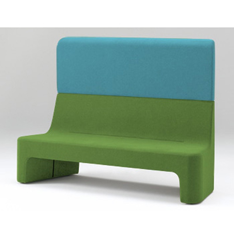 LAZ-233GZ-Q2S4 カコミ ハイバックソファ<配送時組立サービス付> イトーキ 高さ1330mm幅1910mm奥行605mm  LAZ-233GZ-Q2S4